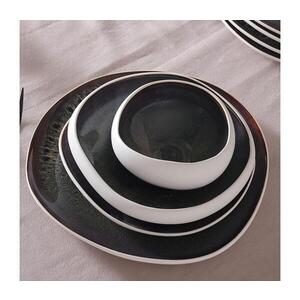 Imagine Set de veselă 55 piese alb/negru/ceramică