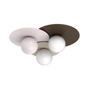 Imagine Plafonieră FLAT 3xE27/15W/230V 55x60 cm bej/crem/maro