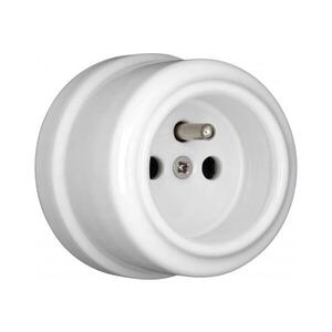 Imagine Elhard - Priză retro ceramică de perete pentru uz casnic 230V albă