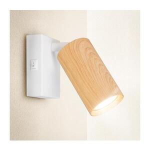 Imagine BRILAGI - Aplica de perete cu spot SELE 1xGU10/30W/230V alb/decor stejar
