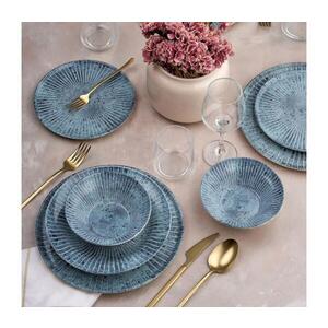 Imagine Set de veselă 24 piese albastru/ceramică