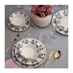 Imagine Set de veselă 24 piese alb/albastru/ceramică