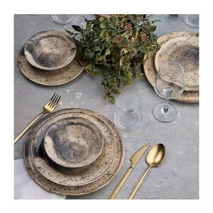 Imagine Set de veselă, 24 piese, maro/negru, ceramică