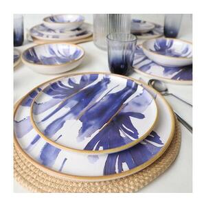 Imagine Set de masă 18 piese, alb/albastru, ceramică