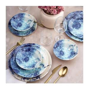 Imagine Set de veselă 24 piese albastru/ceramică