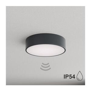 Imagine BRILAGI - Lampă de tavan pentru baie CLARE cu senzor, 2xE27/24W/230V, Ø 30 cm, antracit, IP54