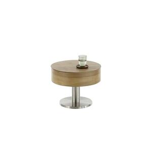 Imagine Măsuță de cafea ELEMENT cu blat rabatabil, Ø 60 cm, stejar/argintiu