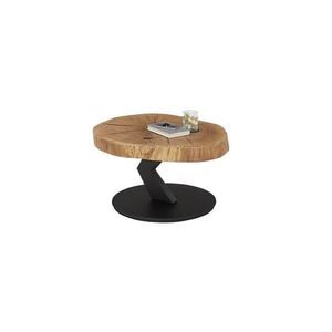 Imagine Masă de cafea ODIN, diametru 75 cm, stejar/negru