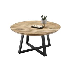 Imagine Masă de cafea RIVA, Ø 90 cm, salcâm/negru