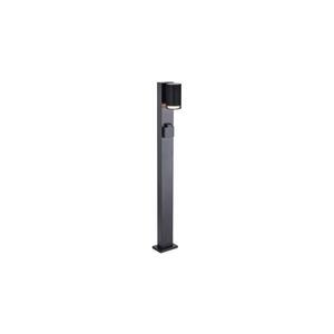 Imagine Lampă de exterior cu priză SCHUKO, soclu 1x GU10 (10W), 230V, IP44, 80 cm, neagră