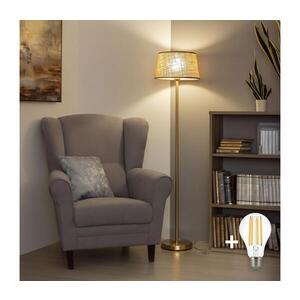 Imagine BRILAGI - Lampadar LED CERIA 1xE27/20W/230V Ø 35 cm bej/auriu