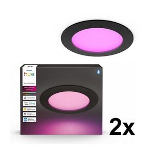 Imagine Philips - Set 2 buc. LED RGBW reglabil pentru baie, corp încastrat de tavan Hue SLIM LED/12W/230V IP44