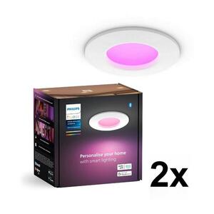 Imagine Philips - Set de 2 corpuri de iluminat LED RGBW dimabile pentru baie, încastrate Hue SLIM LED/8, 3W/230V IP44