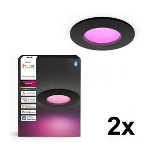 Imagine Philips - Set de 2 spoturi încastrate LED RGBW, reglabile, pentru baie Hue SLIM LED/8, 3W/230V IP44