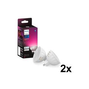 Imagine Set de 4 becuri LED RGBW dimerizabile Philips Hue WACA GU5, 3/MR16/6, 3W/12V