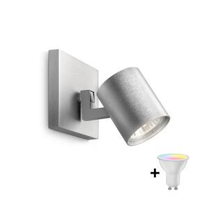 Imagine Philips - Spot LED RGBW dimerizabil RUNNER 1xGU10/6, 5W/230V crom mat