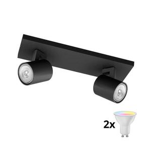 Imagine Philips - Spot LED RGBW reglabil RUNNER 2xGU10/6, 5W/230V negru