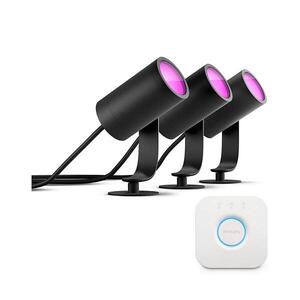 Imagine Philips - Set de 3 spoturi LED Hue LILY LED/8W/230V IP65 + Hue Bridge