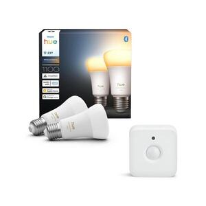Imagine Set de 2 becuri LED dimabile Philips Hue WHITE AMBIANCE E27/8, 1W/230V + senzor de mișcare