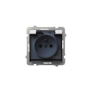 Imagine Ospel - Priză de exterior pentru locuință fără ramă 230V SONATA IP44 alb/negru