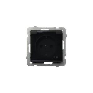 Imagine Ospel - Priză de exterior pentru locuință fără ramă SCHUKO 230 V SONATA IP44 neagră