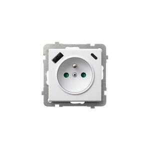 Imagine Ospel - Priză casnică fără ramă 230 V + 1x USB-A + 1x USB-C SONATA albă