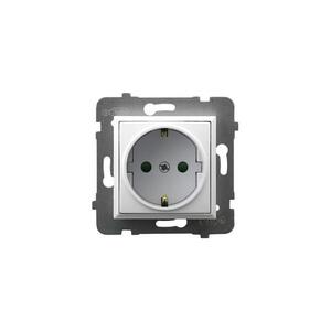 Imagine Ospel - Priză casnică fără ramă Schuko 230V ARIA albă