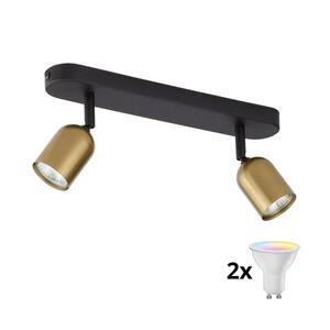 Imagine Spot LED RGBW reglabil TOP 2xGU10/6, 5W/230V 2700-6500K auriu/negru