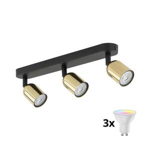 Imagine Spot LED RGBW reglabil TOP 3xGU10/6, 5W/230V 2700-6500K negru/auriu
