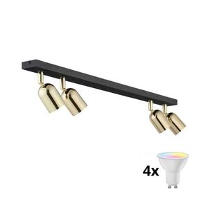 Imagine LED RGBW Dimmabil spot TOP 4xGU10/6, 5W/230V 2700-6500K negru/auriu