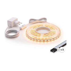 Imagine SET 1x bandă LED MYLIVING LIGHTSTRIP LED/22W/230V 5m + 5x profil încastrat 1 m