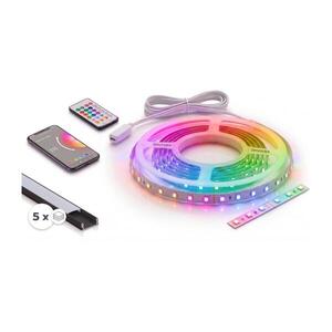 Imagine SET 1x bandă LED RGBW NEO LITE LED/24W/230V 5 m IP65 Wi-Fi + 5x profil de 1 m + telecomandă