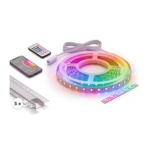 Imagine Set 1x bandă LED RGBW NEO LITE LED/24W/230V 5 m IP65 Wi-Fi + 5x profil de 1 m + telecomandă