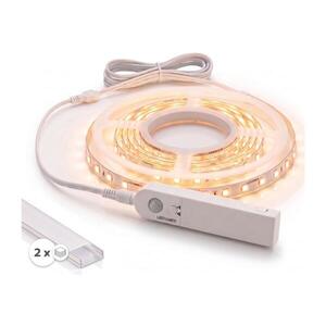 Imagine Set 1x bandă LED cu senzor FLEX LED/3, 6W/4xAA 2 m + 2x profil încastrat 1 m