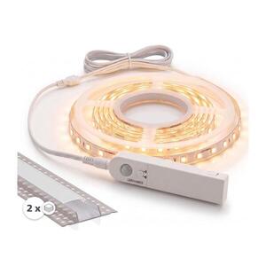 Imagine Set 1x bandă LED cu senzor FLEX LED/3, 6 W/4xAA 2 m + 2x profil încastrat de 1 m