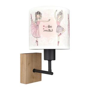 Imagine BRILAGI - Aplică de perete BOBO WOOD 1xE27/25W/230V stejar/negru/alb/roz/balerine