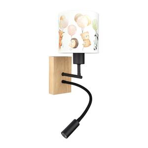 Imagine BRILAGI - LED Flex. lampă BOBO WOOD 1xE27/25W/230V + LED/3W stejar/negru/alb/animal