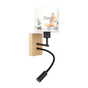 Imagine BRILAGI - Lampă LED flexibilă BOBO WOOD 1xE27/25W/230V + LED/3W stejar/negru/alb/imprimeu animalier.