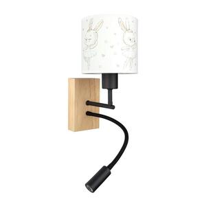 Imagine BRILAGI - Lampă LED Flex. BOBO WOOD 1xE27/25W/230V + LED/3W stejar/negru/alb/albastru regal