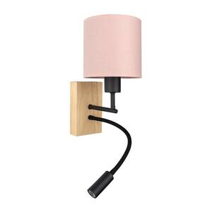 Imagine BRILAGI - LED Flex. lampă BOBO WOOD 1xE27/25W/230V + LED/3W stejar/negru/roz