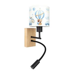 Imagine BRILAGI-LED Flex. lampă BOBO WOOD 1xE27/25W/230V + LED/3W stejar/negru/alb/albastru/miere