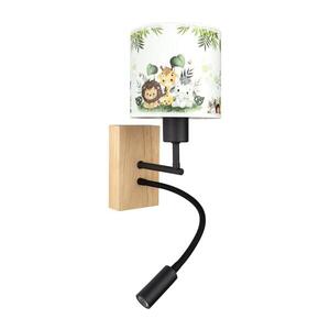 Imagine Lampă BRILAGI-LED Flex BOBO WOOD 1xE27/25W/230V + LED/3W stejar/negru/alb/verde/junglă
