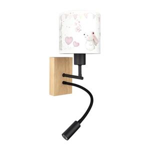 Imagine BRILAGI - Lampă LED Flex BOBO WOOD 1xE27/25W/230V + LED/3W stejar/negru/crem/albastru regal