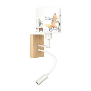 Imagine BRILAGI - LED Flex. lampă BOBO WOOD 1xE27/25W/230V + LED/3W stejar/alb/cu animale