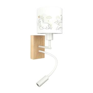 Imagine BRILAGI - LED Flex. lampă BOBO WOOD 1xE27/25W/230V + LED/3W stejar/alb/unicorni