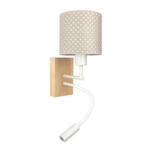 Imagine BRILAGI - Lampă LED Flex BOBO WOOD 1xE27/25W/230V + LED/3W stejar/alb/bej/cu buline.