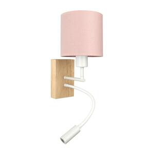 Imagine BRILAGI - Lampă LED Flex BOBO WOOD 1xE27/25W/230V + LED/3W stejar/alb/roz