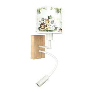 Imagine BRILAGI - LED Flex. lampă BOBO WOOD 1xE27/25W/230V + LED/3W stejar/alb/verde/junglă