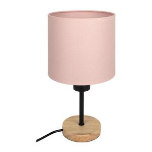 Imagine BRILAGI - Lampă de masă BOBO WOOD 1xE27/25W/230V stejar/negru/roz