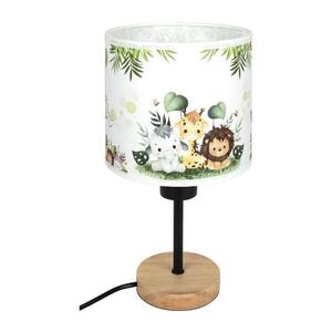 Imagine BRILAGI - Lampă de masă BOBO WOOD 1xE27/25W/230V stejar/negru/alb/verde/junglă